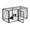 Heavy Duty Metal Dog Crate for Small to Large Dogs with Ventilation and Visibility