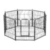 Heavy Duty Metal Dog Playpen with Straps and Floor Protectors for Indoor and Outdoor Use