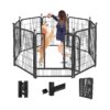 Heavy Duty Metal Portable Dog Pen for Medium and Large Pets with 8 Panels and Gates