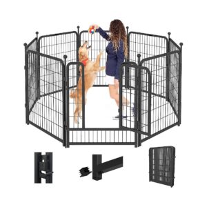 Heavy Duty Metal Portable Dog Pen for Medium and Large Pets with 8 Panels and Gates