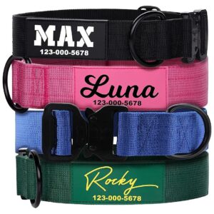 Heavy Duty Nylon Dog Collar for Large and Medium Breed Dogs with Adjustable Buckle