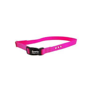 Heavy Duty Nylon Dog Fence E Collar Strap for All Systems Neon Pink