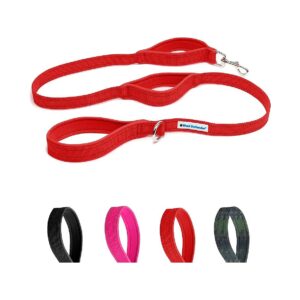 Heavy Duty Nylon Dog Leash With Three Padded Handles For Small And Large Breed