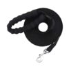 Heavy Duty Nylon Leash with Padded Handle 30 FT Long Black Training Lead for Dogs