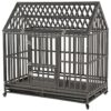 Heavy Duty Outdoor Dog Crate with Double Doors and Locks for Large Dogs