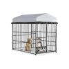 Heavy Duty Outdoor Dog Kennel with Roof for Medium and Large Breeds