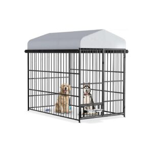 Heavy Duty Outdoor Dog Kennel with Roof for Medium and Large Breeds