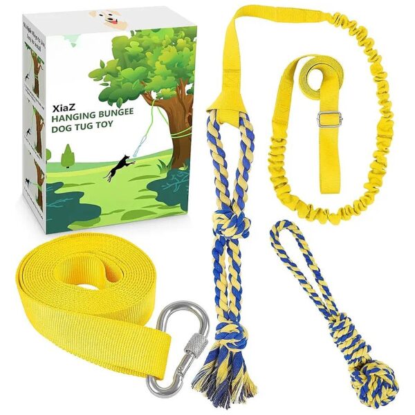 Heavy-Duty Outdoor Tug Toy for Large Dogs with 2 Chew Rope Toys