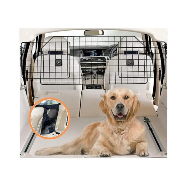 Heavy-Duty Pet Car Barrier with Adjustable Length for Custom Fit