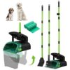 Heavy Duty Pet Poop Scooper with 40 Waste Bags and Odorless Bin for Yard Cleaning