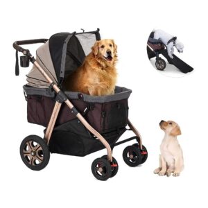 Heavy-Duty Pet Stroller SUV for Comfortable Travel, 100Lbs Capacity