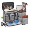 Heavy-Duty Pet Travel Kit with Food Storage Containers and Dog Bowls for Large Breed Dogs