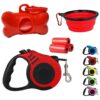 Heavy Duty Retractable Dog Leash for Small Dogs with Waste Bag Dispenser