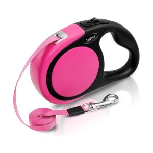 Heavy-Duty Retractable Leash for Small to Medium-Sized Dogs up to 44 lbs