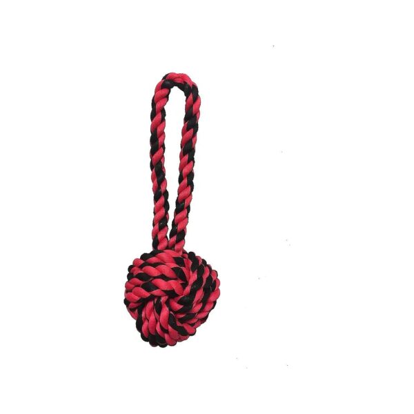 Heavy Duty Rope Dog Toy with Tug for Aggressive Chewers Varying Natural Colors