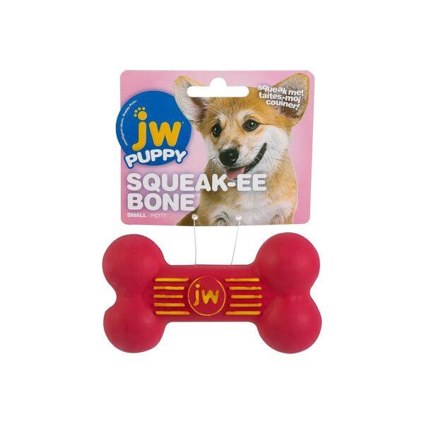 Heavy Duty Squeaky Dog Bone Toy with Vanilla Scent for Small to Medium Breed Puppies