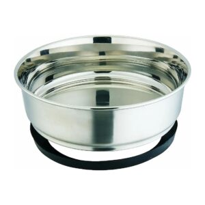 Heavy Duty Stainless Steel Dog Bowl with Rubber Ring Base for Easy Cleaning