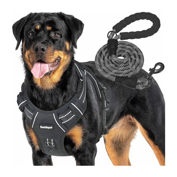 Heavy Duty Tactical Dog Harness for Large Dogs Adjustable No Pull Nylon Vest