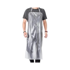 Heavy Duty Transparent PVC Waterproof Apron for Unisex Use 47x5 inches Size