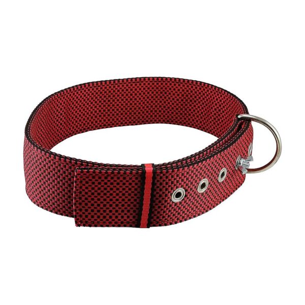 Heavy Duty Triple Layer Dog Collar with Red Color and 2" Width