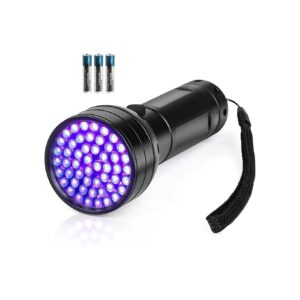 Heavy Duty UV Blacklight Flashlight with Non Slip Grip for Multi Function Use and Long