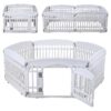 Heavy Plastic Pet Exercise Pen 6 Panel White Puppy Playpen Small Pets