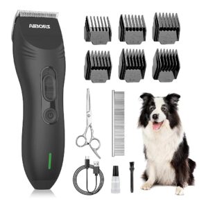 Heavy Thick Coat Dog Grooming Clippers with 3-Speed Motor and 6 Guide Combs