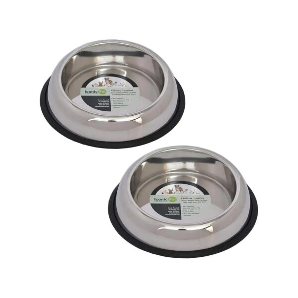 Heavy Weight Pet Bowl for Dog or Cat with High Back and Nonslip Bottom