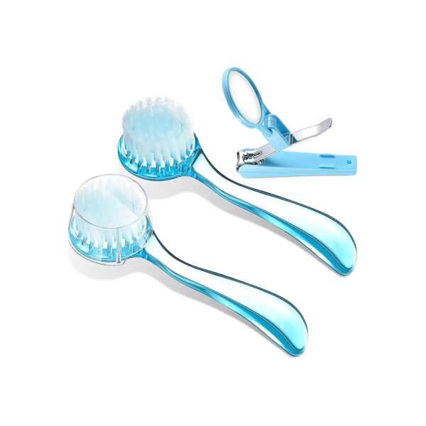 Hedgehog Supplies Pet Bathing Brush with Nail Clipper and Magnifier for Small Pets