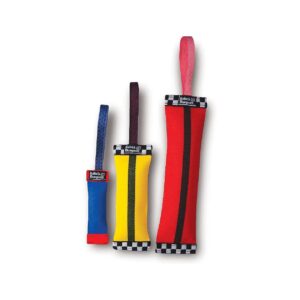 Hefty Fire Hose Material Dog Play Toy with Red Blue Green Yellow Color Options