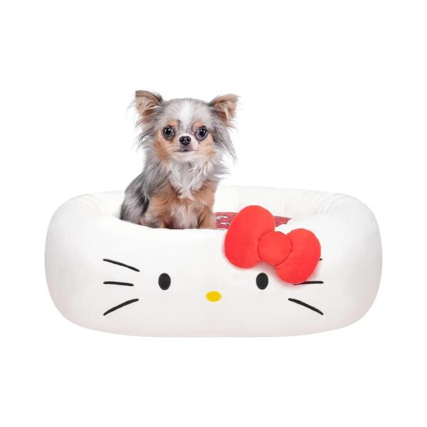 Hello Kitty Themed Pet Bed with Soft Material and Removable Flat Insert for Small Dogs