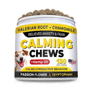 Hemp Calming Chews for Dogs with Anxiety, Fireworks, and Separation Relief