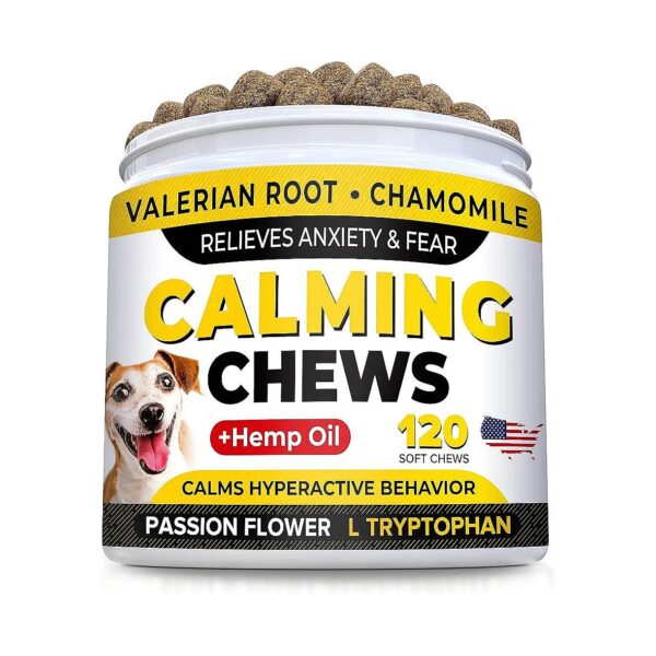 Hemp Calming Chews for Dogs with Anxiety, Fireworks, and Separation Relief