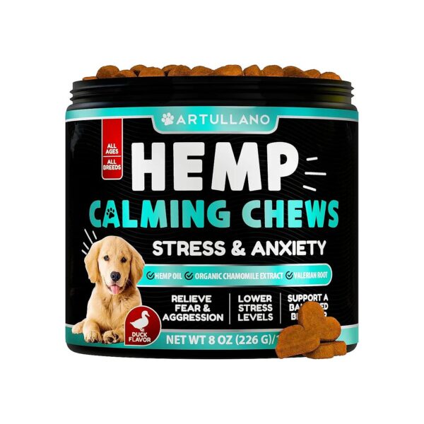 Hemp Calming Chews for Dogs with Stress and Anxiety Relief