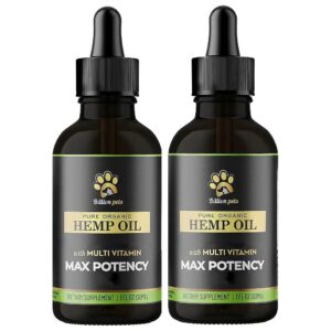 Hemp Oil Drops with Omega Fatty Acids for Joint Support and Skin Health in Cats and Dogs