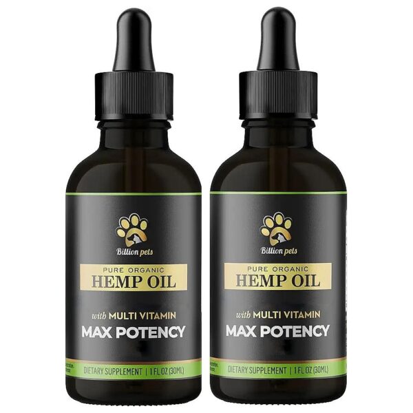 Hemp Oil Drops with Omega Fatty Acids for Joint Support and Skin Health in Cats and Dogs