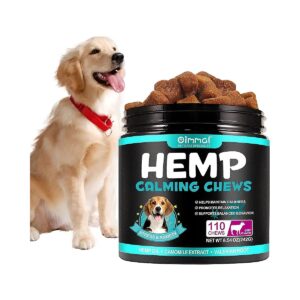 Hemp and Valerian Root Dog Calming Supplements for Anxiety Relief