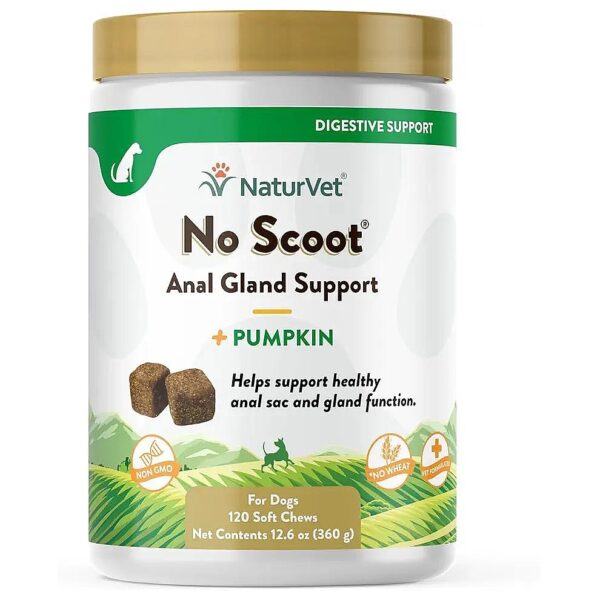 Herbal Fiber Support for Healthy Dog Bowel Function and Anal Glands - 120 Soft Chews