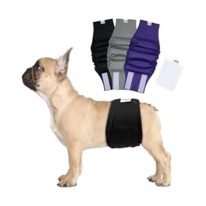 High Absorbing Washable Male Dog Diapers for Medium Puppies with Adjustable Straps