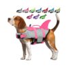 High Buoyancy Dog Life Vest for Small to Medium Breeds with Stylish Shark Design