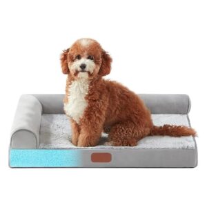 High-Density Memory Foam Dog Bed with Supportive L-Shaped Design and Orthopedic Support