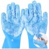 High-Density Teeth Dog and Cat Grooming Gloves with Five-Finger Design for Easy Bathing