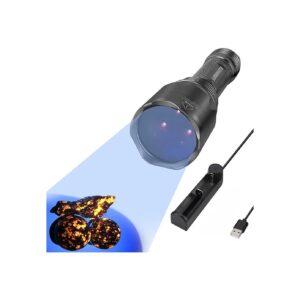 High-Intensity 365nm UV Flashlight for Identifying Dry Stains, Minerals and Scorpions