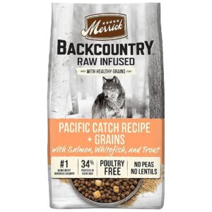 High Protein Adult Dog Food with Real Salmon and Whole Grains for Active Breeds