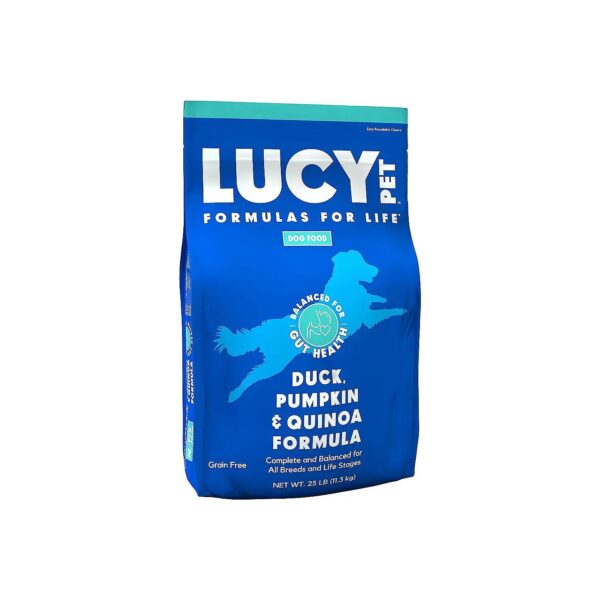 High-Protein Dry Dog Food with Duck Pumpkin Quinoa for All Life Stages and Weight Control