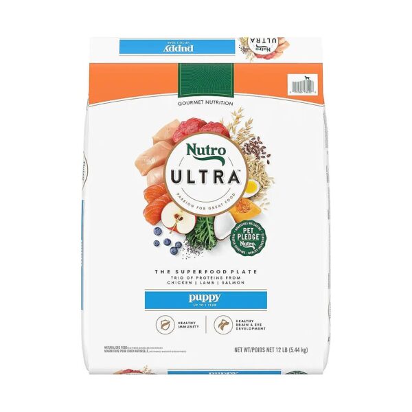 High Protein Dry Puppy Food with Trio of Animal Proteins for Optimal Nutrition