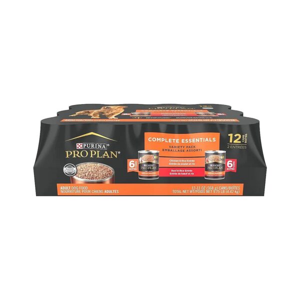 High Protein Pate Dog Food Variety Pack with Chicken and Beef