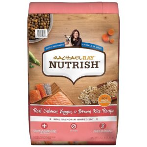 High-Protein Salmon Dry Dog Food, 26-Pound Bag with Brown Rice and Fruits