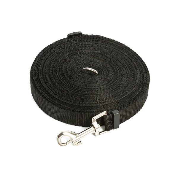 High Quality 10ft Black Nylon Dog Leash for Dog Walking and Training