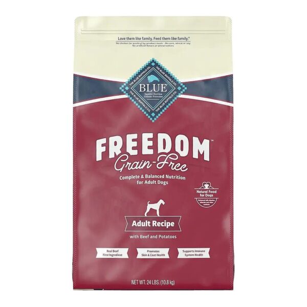 High-Quality Beef Dry Dog Food, Grain-Free and Natural for Active Adult Dogs